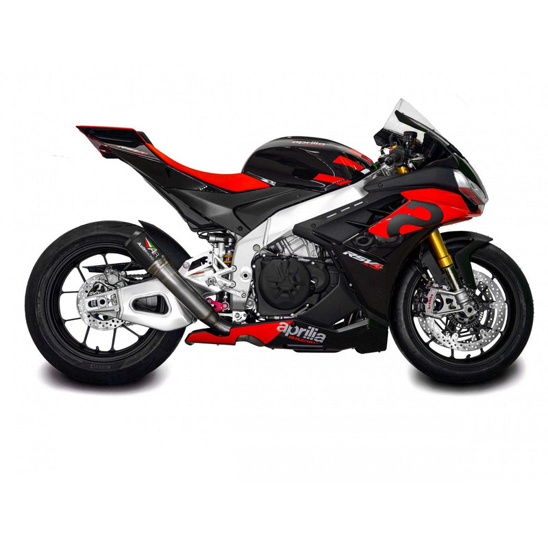Austin Racing GP1R V3 slip-on silencer fitted to Aprilia RSV4 1100 Factory