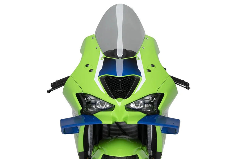 Puig R-Racer windshield for Kawasaki ZX-10 R/RR 2026 in clear PMMA acrylic