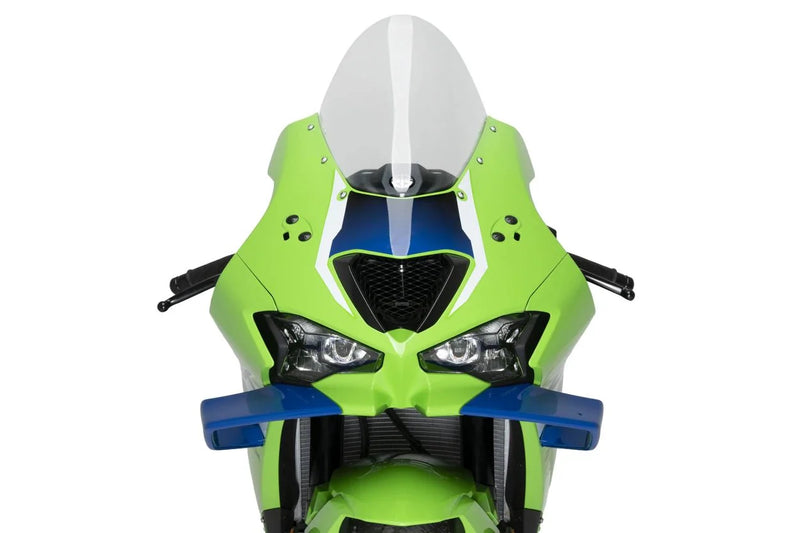 Puig R-Racer windshield for Kawasaki ZX-10 R/RR 2026 in clear PMMA acrylic