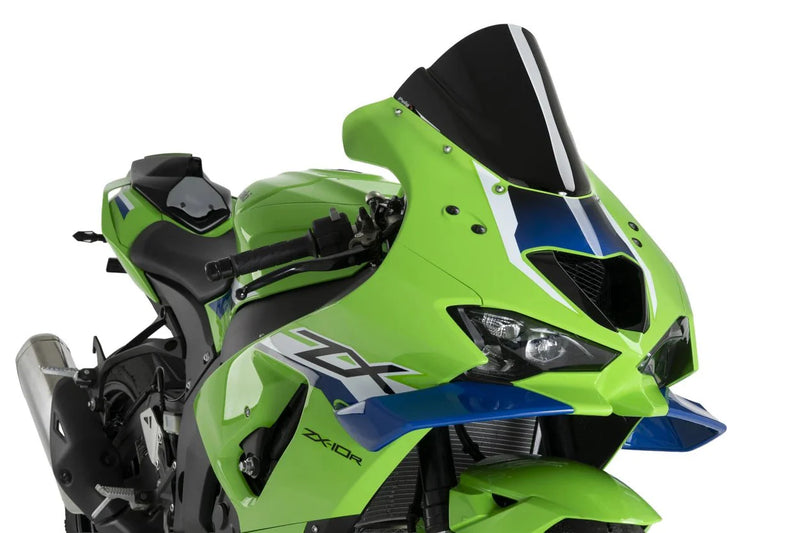 Puig Z-Racing windscreen for Kawasaki ZX-10 R 2026 in transparent PMMA acrylic