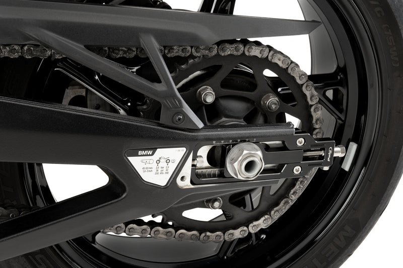 Puig CNC-machined aluminium chain tensioner for BMW M1000RR K66, anodised finish