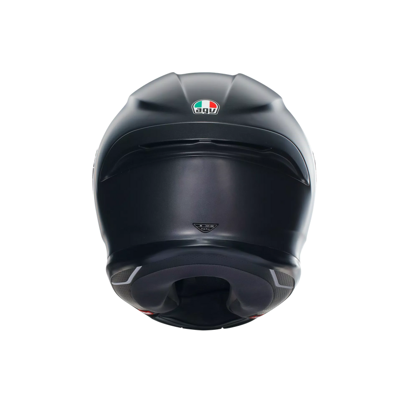 AGV K6 S full-face helmet in matte black, ECE 22.06 certified, carbon-aramid shell