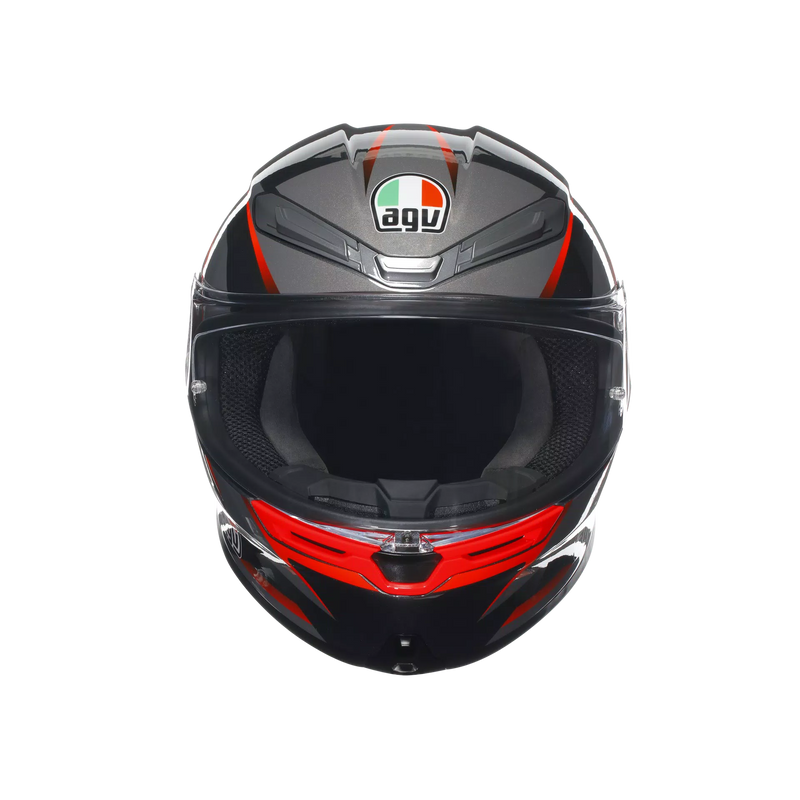 AGV K6 S helmet Slashcut Black Grey Red full-face road helmet