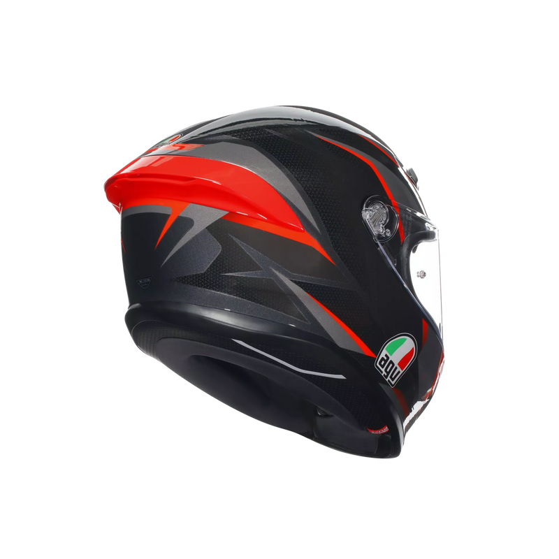 AGV K6 S helmet Slashcut Black Grey Red full-face road helmet