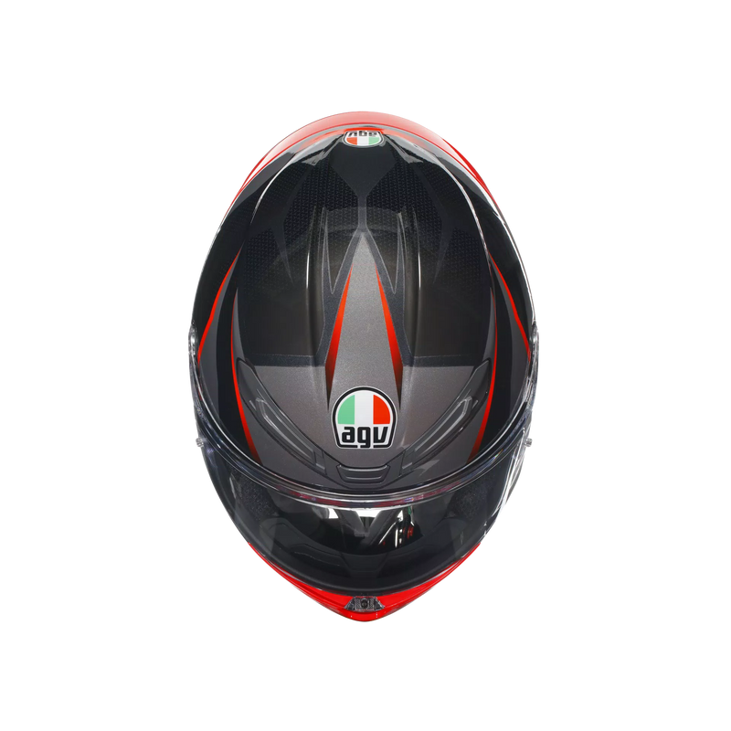 AGV K6 S helmet Slashcut Black Grey Red full-face road helmet