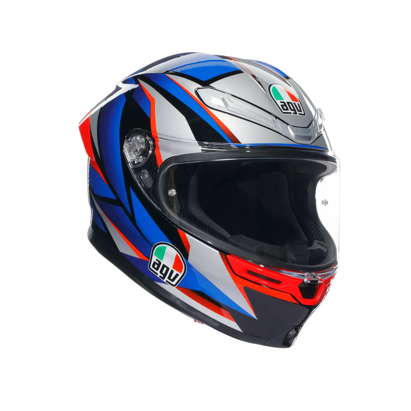AGV K6 S full-face helmet in Slashcut Black Blue Red graphic