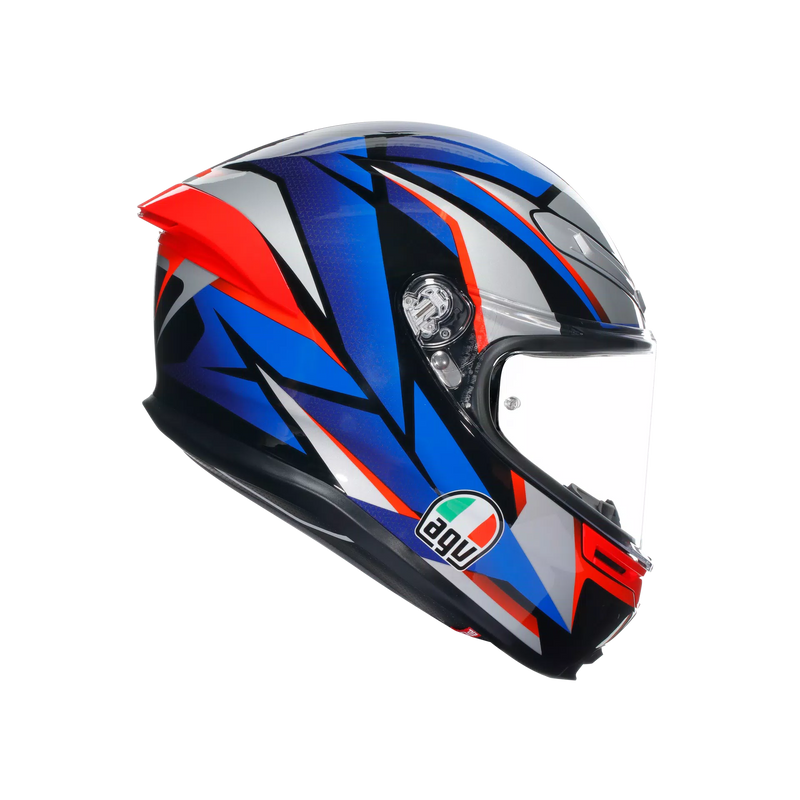 AGV K6 S full-face helmet in Slashcut Black Blue Red graphic