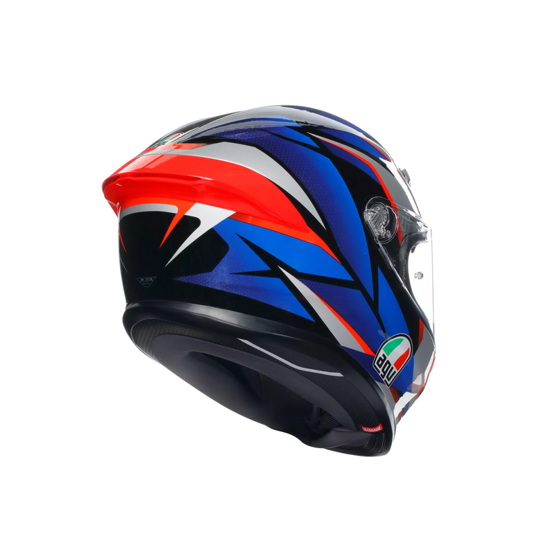 AGV K6 S full-face helmet in Slashcut Black Blue Red graphic