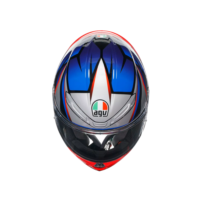 AGV K6 S full-face helmet in Slashcut Black Blue Red graphic