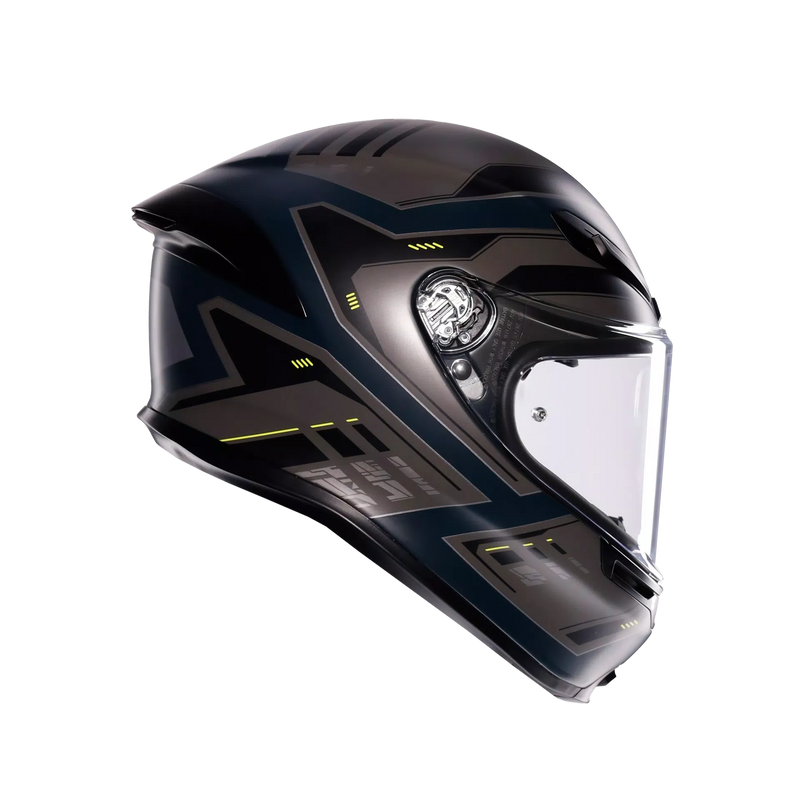 AGV K6 S full-face helmet in Enhance Matt Grey and Fluo Yellow