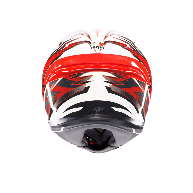 AGV K6 S full-face helmet in Reeval White Red Grey graphic livery