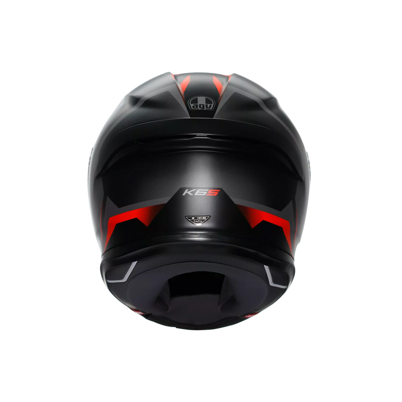 AGV K6 S full-face helmet in Karve matte black, grey and red colourway