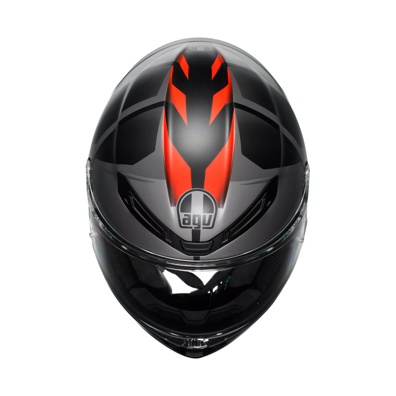 AGV K6 S full-face helmet in Karve matte black, grey and red colourway