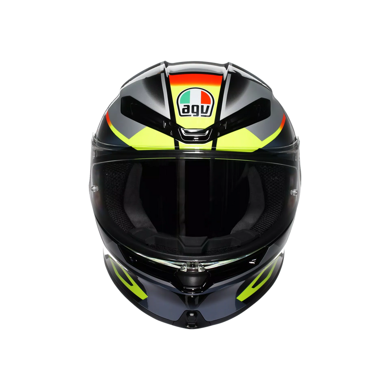 AGV K6 S full-face helmet Erazer Black Red Fluo Yellow carbon-aramid