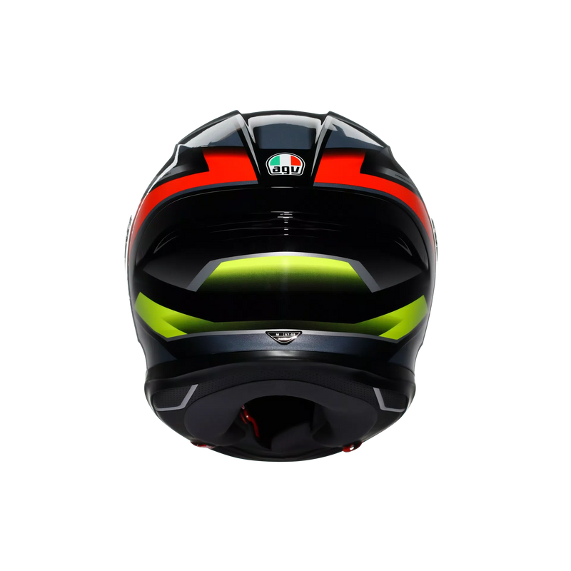 AGV K6 S full-face helmet Erazer Black Red Fluo Yellow carbon-aramid