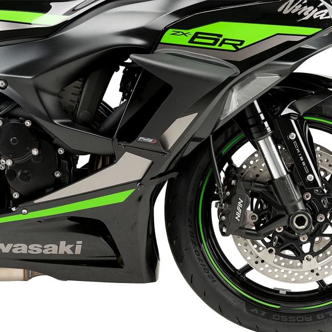 Puig Race Side Spoilers with Winglets for Kawasaki ZX-6R Ninja (2024–2026)