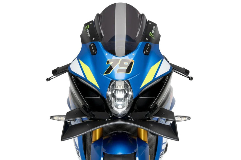 Puig GP Winglets front spoiler fitted to Suzuki GSX-R 1000 fairing