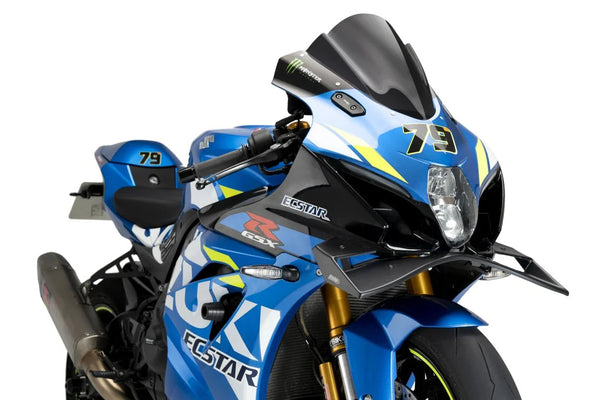 Puig GP Winglets front spoiler fitted to Suzuki GSX-R 1000 fairing