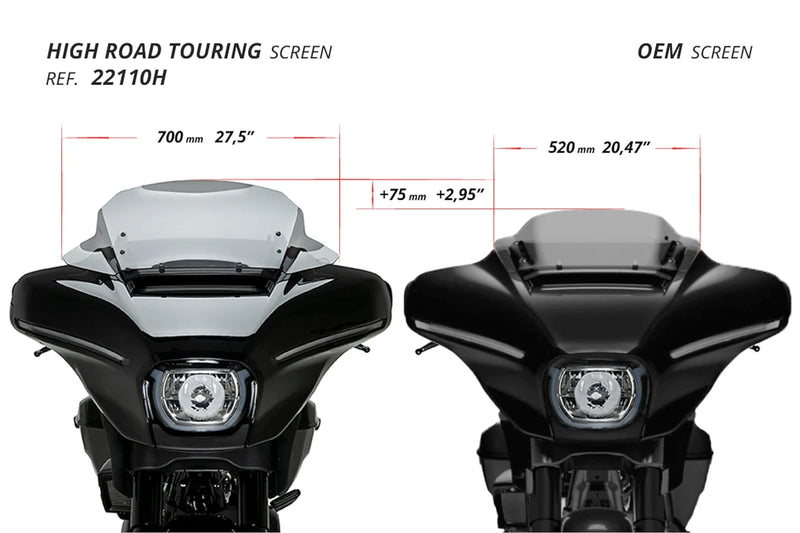 Puig High-Road Touring Windscreen for Harley Davidson CVO Street Glide ST (2026)