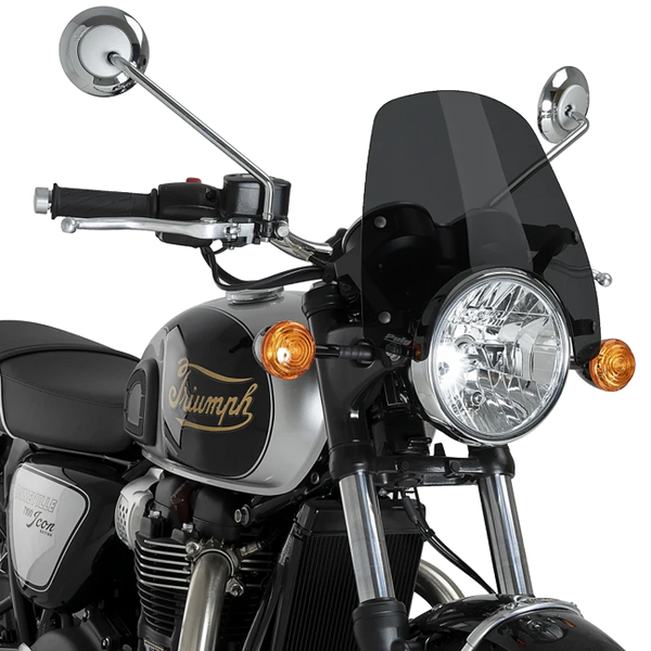 Puig New Generation Sport Windschild für Triumph Bonneville T100 Black (2017–2020)