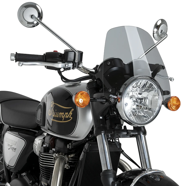 Puig New Generation Sport Windscreen for Triumph Bonneville T100 Black (2017–2020)