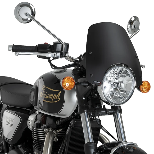 Puig New Generation Sport Windscreen for Triumph Bonneville T100 Black (2017–2020)