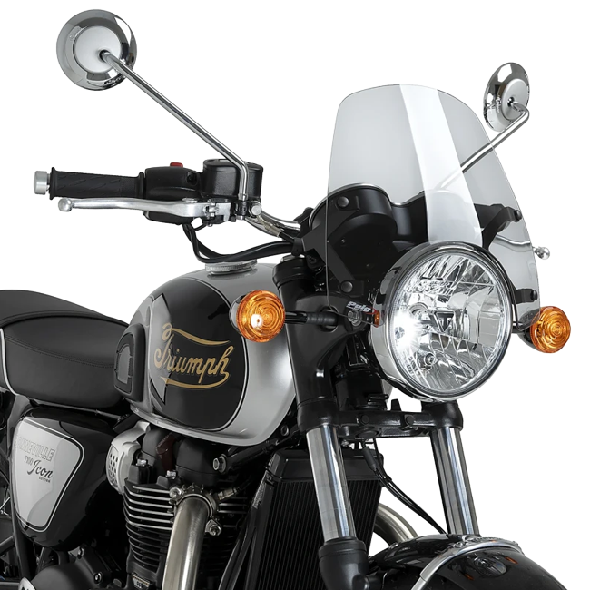 Puig New Generation Sport Windscreen for Triumph Bonneville T100 Black (2017–2020)