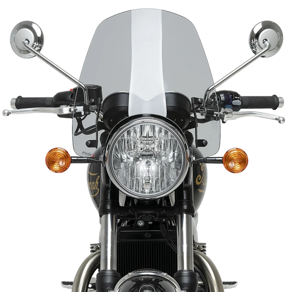 Puig New Generation Touring Windscreen for Triumph Bonneville T100 Black (2017–2020)