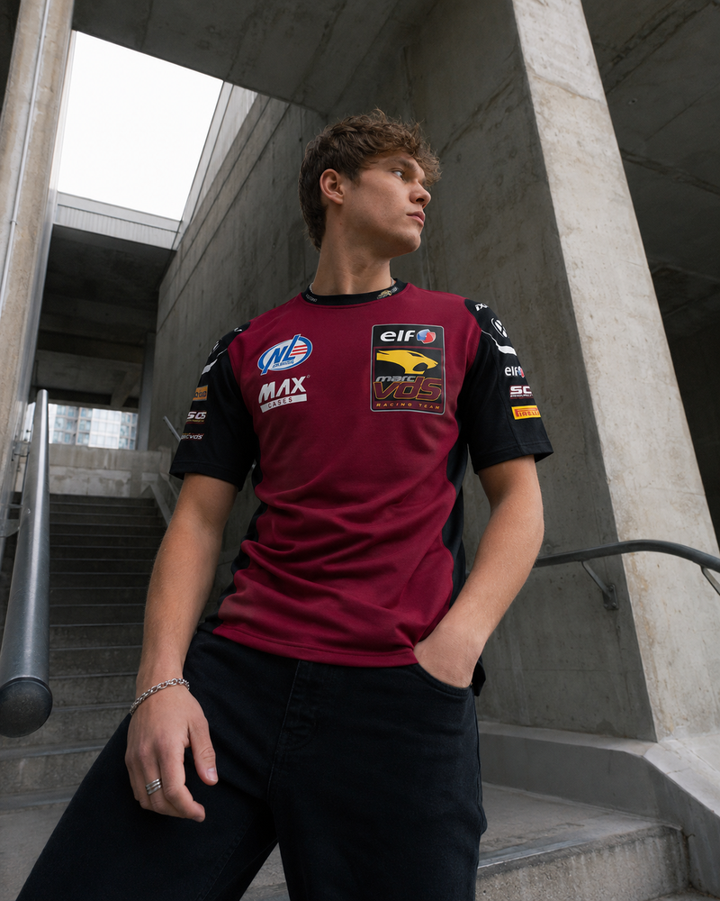 IXON ELF Marc VDS Racing Team T-Shirt Replica 2026 men's bordeaux and black