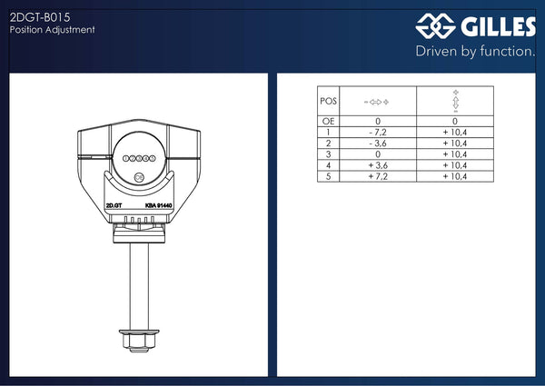 Gilles 2DGT handlebar risers, dimensions and adjustment