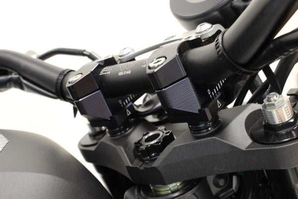 Gilles 2DGT handlebar risers fitted to a motorcycle