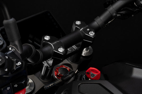 Gilles 2DGT handlebar risers fitted to a motorcycle