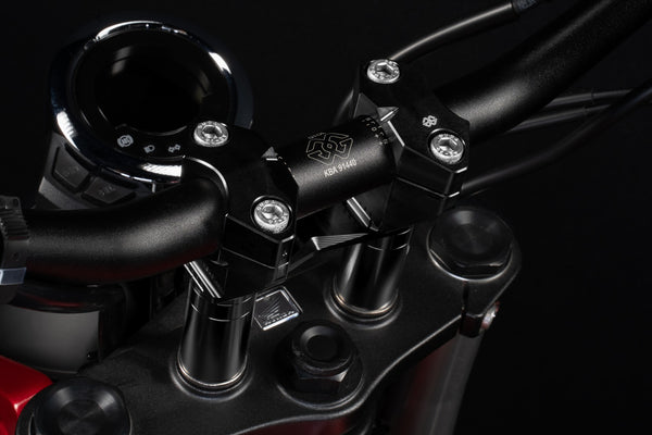 Gilles 2DGT handlebar risers fitted to a motorcycle