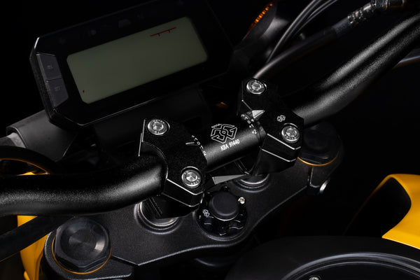 Gilles 2DGT handlebar risers fitted to a motorcycle