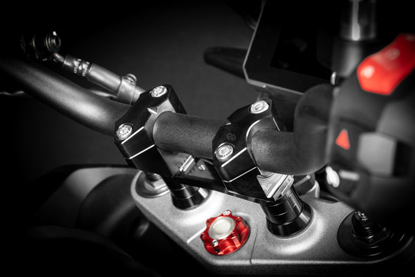 Gilles 2DGT handlebar risers fitted to a motorcycle