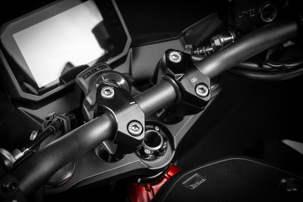 Gilles 2DGT handlebar risers fitted to a motorcycle