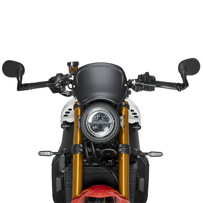 Puig Front Plate ABS Windshield – Fork Mount – for Yamaha XSR900 (2022–2026)