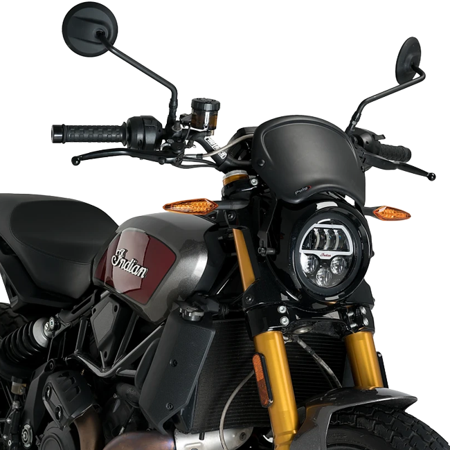 Puig Front Plate ABS Windshield – Headlight Bracket Mount – for Indian FTR 1200 / 1200S (2019–2025)