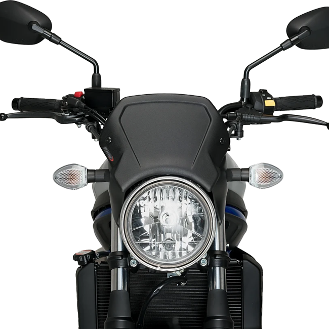 Puig Aluminium Front Plate Windshield – Fork Mount – for Suzuki SV650 (2016–2026)