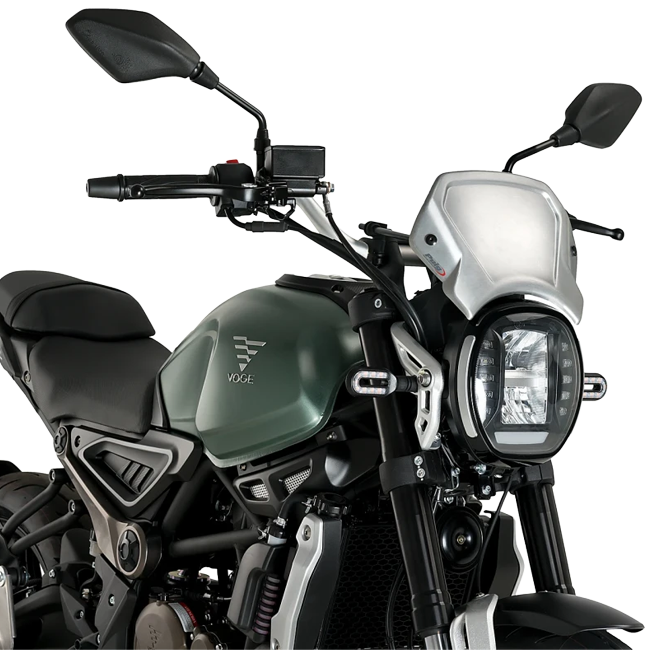 Puig Aluminium Front Plate Windshield – Fork Mount – for Voge 300AC (2020–2026)