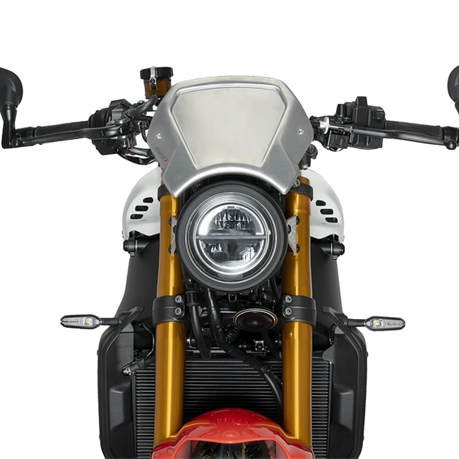 Puig Aluminium Front Plate Windshield – Fork Mount – for Yamaha XSR900 (2022–2026)