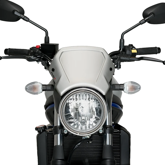 Puig Aluminium Front Plate Windshield – Fork Mount – for Suzuki SV650 (2016–2026)