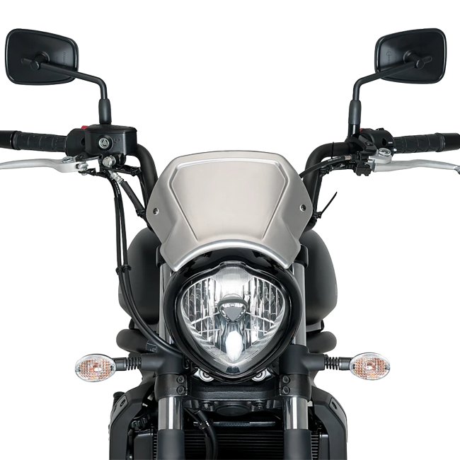 Puig Aluminium Front Plate Windshield – Fork Mount – for Kawasaki Vulcan S / Special Edition (2015–2025)