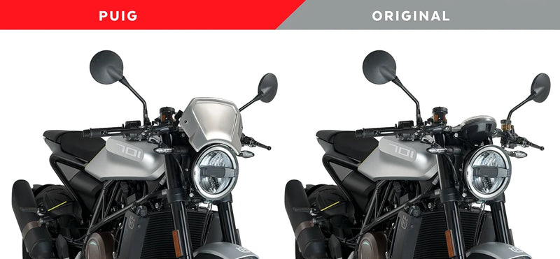 Puig Aluminium Front Plate Windshield – Fork Mount – for Husqvarna Vitpilen 701 (2018–2020)