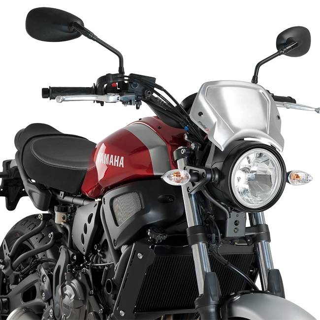 Puig Aluminium Front Plate Windshield – Headlight Bracket Mount – for Yamaha XSR700 / Xtribute (2016–2020)