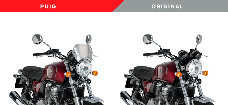 Puig Aluminium Front Plate Windshield – Headlight Bracket Mount – for Honda CB1100RS (2017–2020)