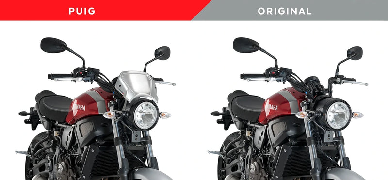 Puig Aluminium Front Plate Windshield – Headlight Bracket Mount – for Yamaha XSR700 / Xtribute (2016–2020)