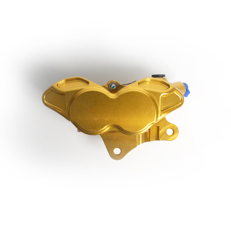 Talos V30 CNC monoblock front brake caliper in gold anodised finish for Vespa GTS 300