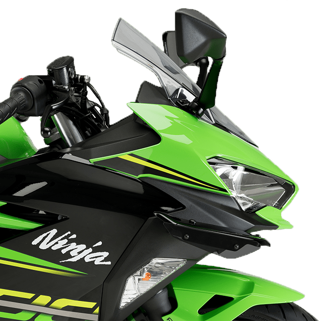 Puig Downforce Sport Winglets on Kawasaki Ninja 400 fairing
