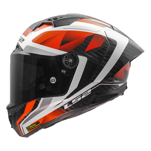 LS2 FF805 Thunder Carbon Helmet - GP Aero Diamond White/Red 168055732